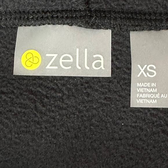 Zella Fleece Hoodie Black with Thumbholes Women XS NWT After Workout - Picture 2 of 12